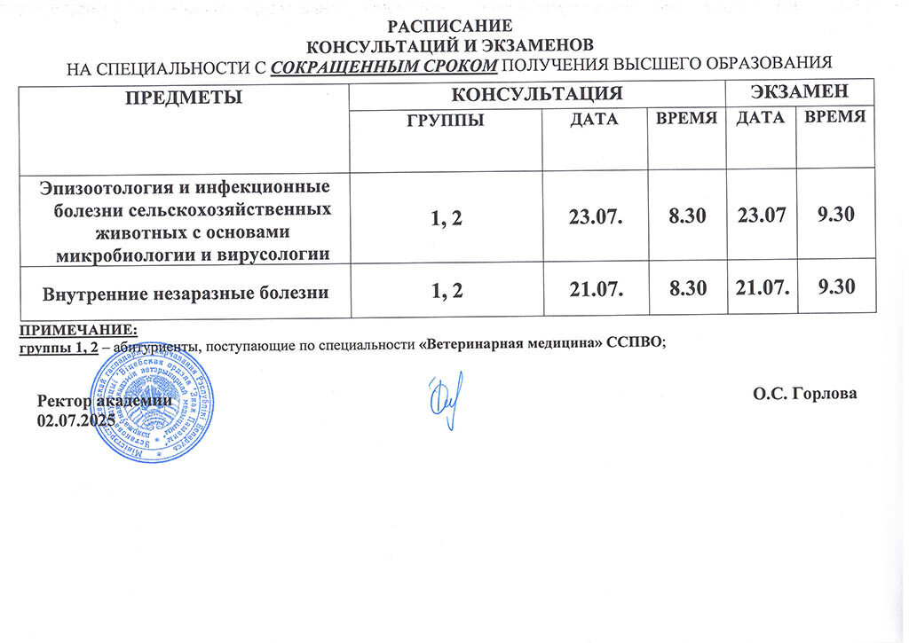Raspisanie sokrashchennyi srok 2025