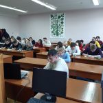 Студенты и преподаватели ВГАВМ. Лекцию читает доцент Н.М. Бабкова