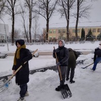 Участие первокурсников факультета ветеринарной медицины в «снежном челлендже»