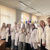Занятия на кафедре химии со школьниками Полоцкого района