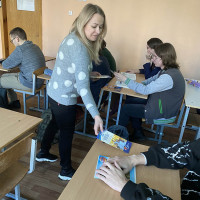 Профориентационный выезд старшего преподавателя кафедры физического воспитания и спорта Мартыновой Е.И. в Московский район г. Минска